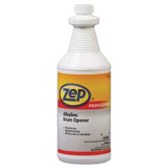 Zep Professional Alkaline Drain Opener Quart Bottle, 12/Carton (1041423)