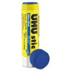 UHU Stic Permanent Glue Stick, 1.41 oz, Applies Blue, Dries Clear (99653)