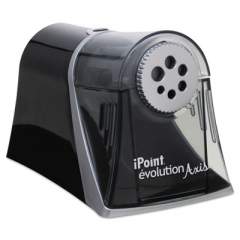 Westcott iPoint Evolution Axis Pencil Sharpener, AC-Powered, 5 x 7.5 x 7.25, Black/Silver (15509)