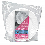 Classicware Plates, Plastic, 7.5" dia, White, 180/Carton (CW75180W)
