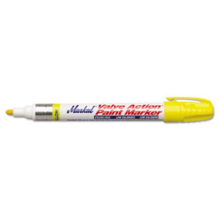 Markal Valve Action Paint Marker, Medium Bullet Tip, Yellow (96821)