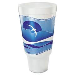 Dart Horizon Hot/Cold Foam Drinking Cups, 44 oz, Ocean Blue/White, 15/Bag, 20 Bags/Carton (44AJ32H)