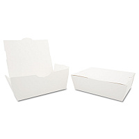 ChampPak Carryout Boxes, #3, 7.75 x 5.5 x 2.5, White, Paper, 200/Carton (0743)