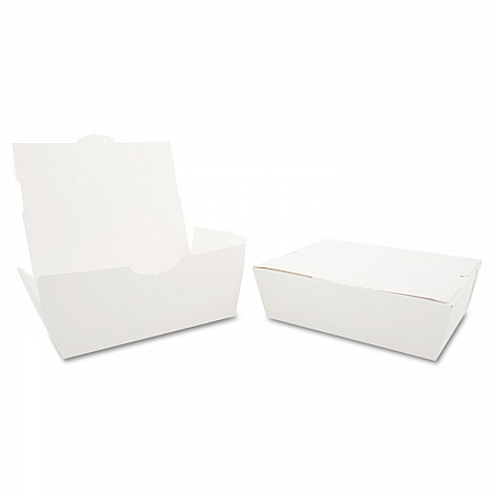 ChampPak Carryout Boxes, #3, 7.75 x 5.5 x 2.5, White, Paper, 200/Carton (0743)