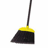 Jumbo Smooth Sweep Angled Broom, 57" Length, Black/Yellow, 6/Carton (FG638906BLA)