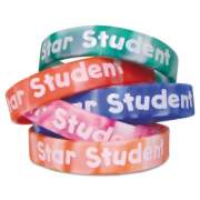 Teacher Created Resources Two-Toned Star Student Wristbands, 5 Designs, Assorted Colors, 10/Pack (6572)