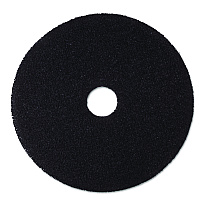 Low-Speed Stripper 7200 Floor Pad, 15" Diameter, Black, 5/Carton (08377)