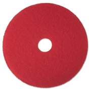 3M Low-Speed Buffer Floor Pads 5100, 14" Diameter, Red, 5/Carton (08389)