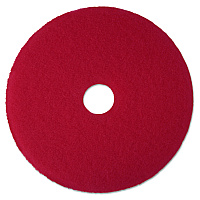 Low-Speed Buffer Floor Pads 5100, 19" Diameter, Red, 5/Carton (08394)