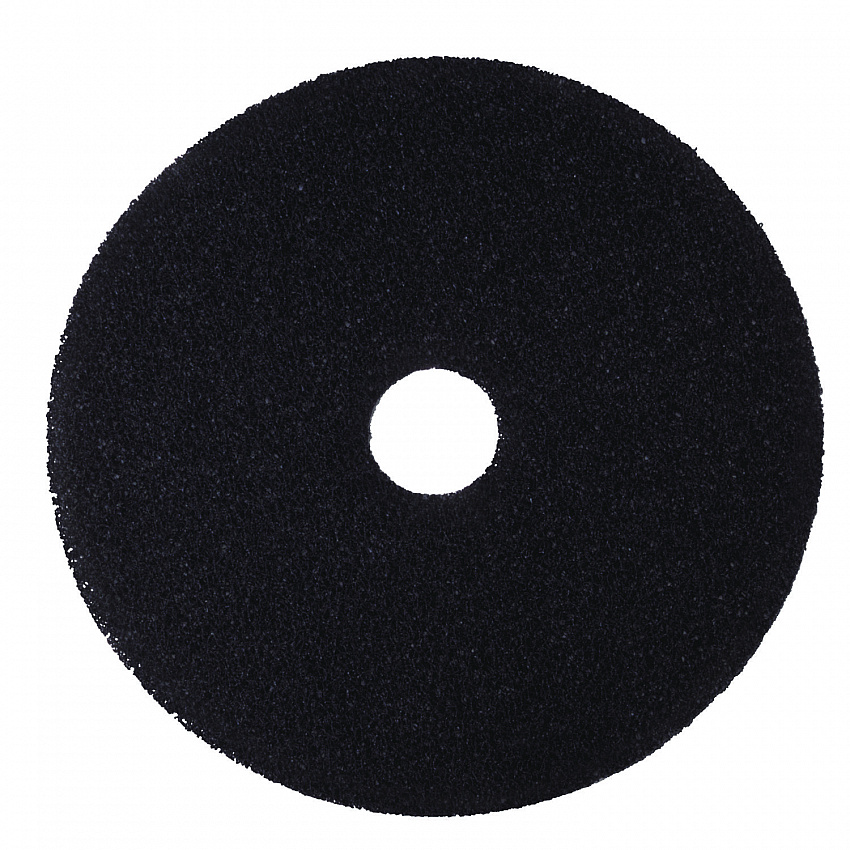 Low-Speed Stripper Floor Pad 7200, 16" Diameter, Black, 5/Carton (08378)