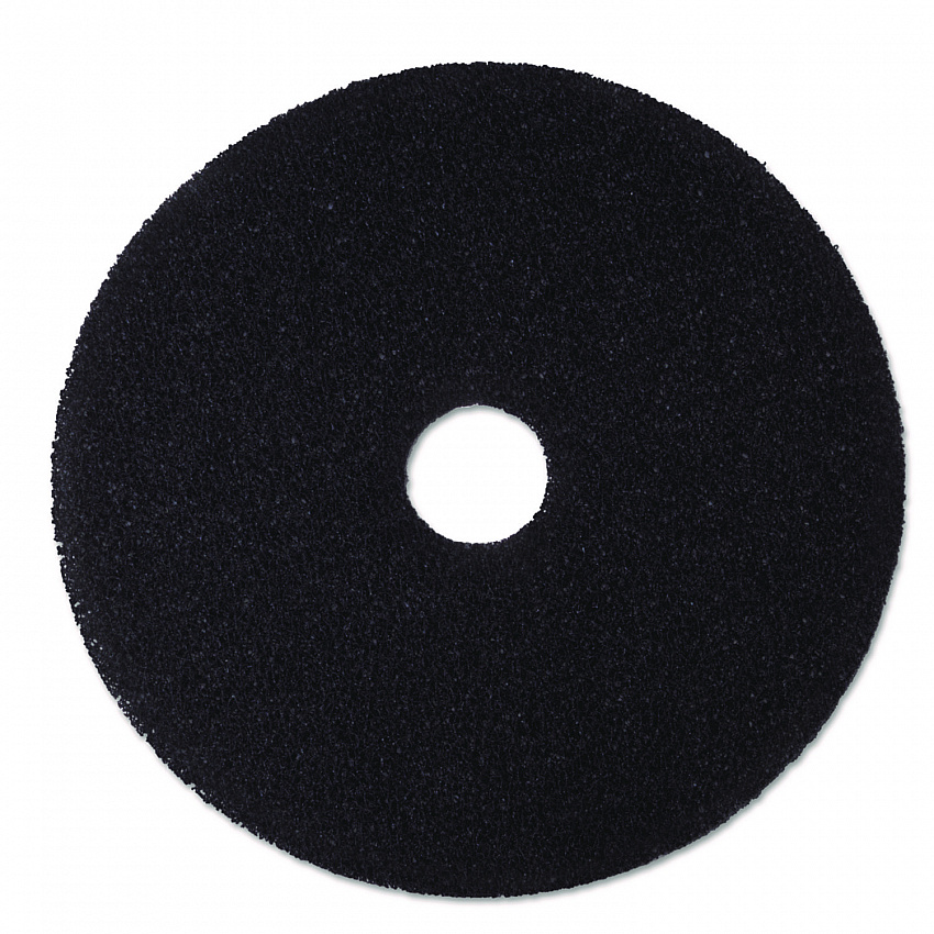 Low-Speed Stripper Floor Pad 7200, 19" Diameter, Black, 5/Carton (08381)