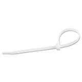 GB Cable Ties, 8", 75 lb, White, 100/Pack (46308)