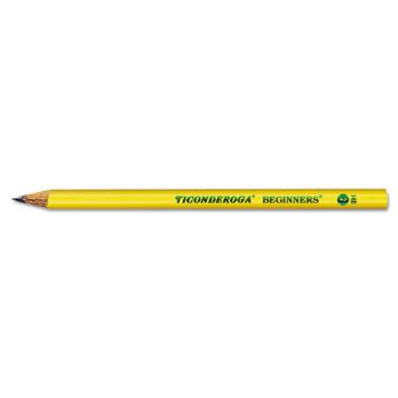 Dixon Ticonderoga Beginners Woodcase Pencil with Microban Protection, HB (#2), Black Lead, Yellow Barrel, Dozen (13080)