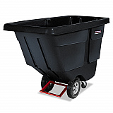 1 cu yd BRUTE Rotomolded Tilt Truck, 850 lb Capacity, Black (1314BLA)