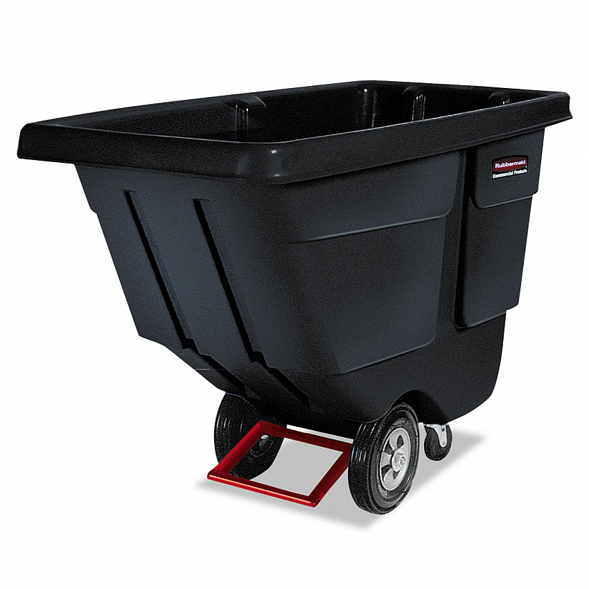 1 cu yd BRUTE Rotomolded Tilt Truck, 850 lb Capacity, Black (1314BLA)