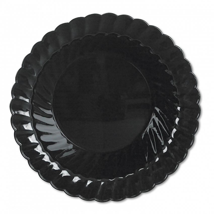 Classicware Plastic Bowls, 10 oz, Black, 180/Carton (CWB10180BK)