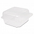 StayLock Clear Hinged Lid Containers, 6.5 x 6.1 x 3, Clear, Plastic, 125/Pack, 4 Packs/Carton (C25UT1)