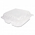 ClearSeal Hinged-Lid Plastic Containers, 3 Compartments, 9.4 x 8.9 x 3, Plastic, 100/Bag, 2 Bags/Carton (C95PST3)