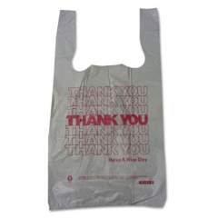 Barnes Paper Company Thank You High-Density Shopping Bags, 10" x 19", White, 2,000/Carton (10519THYOU)