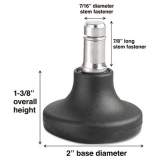 Master Caster Low Profile Bell Glides, B Stem, 110 lbs/Glide, 5/Set (70178)