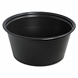 Conex Complements Portion/Medicine Cups, 3.25 oz, Plastic, Black, 125/Bag, 20 Bags/Carton (325PCBLK)