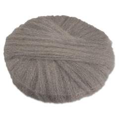 GMT Radial Steel Wool Pads, Grade 3: Cleaning and Polishing, 20" Diameter, Gray, 12/Carton (120203)