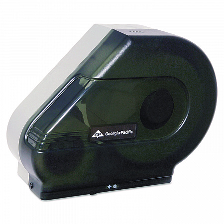Jumbo Jr. Bathroom Tissue Dispenser with Stub Roll and Mandrel, 6.38 x 16.88 x 14.13, Translucent Smoke, 4/Carton (58150CT)