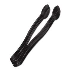 WNA Plastic Tongs, 9 Inches, Black, 48/Case (A7TSBL)