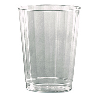 Classic Crystal Plastic Tumblers, 10 oz, Clear, Fluted, Tall, 20/Pack, 12 Packs/Carton (CC10240)