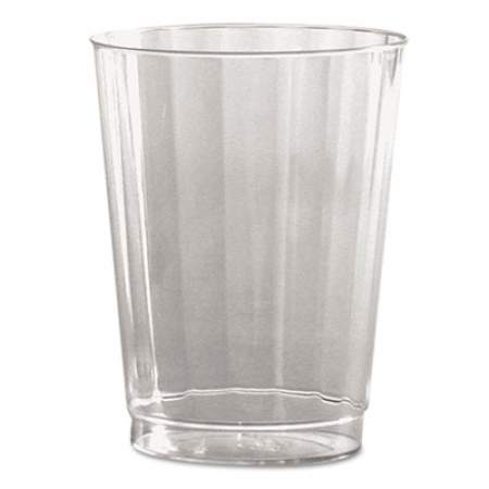 WNA Classic Crystal Plastic Tumblers, 10 oz, Clear, Fluted, Tall, 20/Pack, 12 Packs/Carton (CC10240)