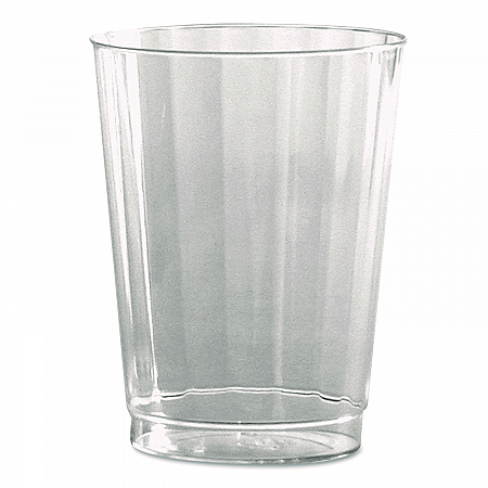 Classic Crystal Plastic Tumblers, 10 oz, Clear, Fluted, Tall, 20/Pack, 12 Packs/Carton (CC10240)