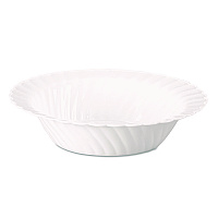 Classicware Plastic Bowls, 10 oz, White, 10/Pack, 18 Packs/Carton (CWB10180W)