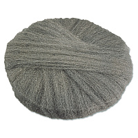 Radial Steel Wool Pads, Grade 2 (Coarse): Stripping/Scrubbing, 17" Diameter, Gray, 12/Carton (120172)