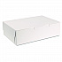 White One-Piece Non-Window Bakery Boxes, 1/4-Sheet Cake Box, 14 x 10 x 4, White, Paper, 100/Carton (1025)