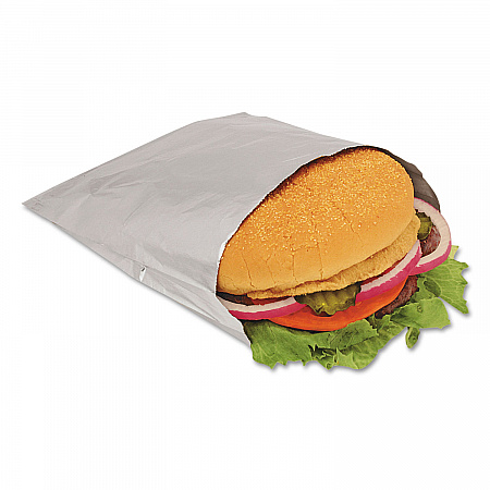 Foil Single-Serve Bags, Unlabeled Burger, 6