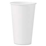 Dart Polycoated Hot Paper Cups, 16 oz, White, 50 Sleeve, 20 Sleeves/Carton (316W)