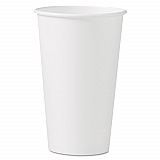 Single-Sided Poly Paper Hot Cups, 16 oz, White, 50/Sleeve, 20 Sleeves/Carton (316W)
