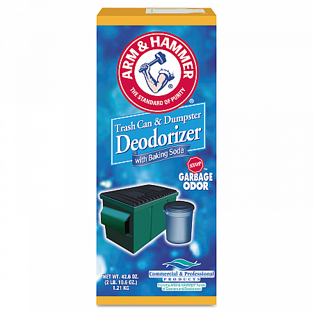Trash Can and Dumpster Deodorizer with Baking Soda, Sprinkle Top, Original, Powder, 42.6 oz Box, 9/Carton (3320084116CT)