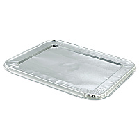 Steam Pan Foil Lids, Fits Half-Size Pan, 25 Gauge, 12.81 x 10.44, 100/Carton (204900)