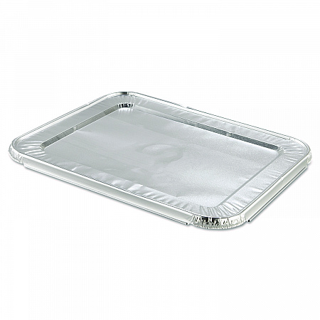 Steam Pan Foil Lids, Fits Half-Size Pan, 25 Gauge, 12.81 x 10.44, 100/Carton (204900)