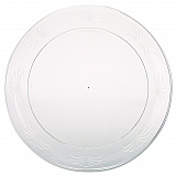 Designerware Plastic Plates, 9" dia, Clear, 10/Pack, 18 Packs/Carton (DWP9180)