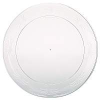 Designerware Plastic Plates, 9" dia, Clear, 10/Pack, 18 Packs/Carton (DWP9180)