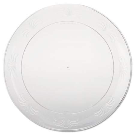 WNA Designerware Plastic Plates, 9" dia, Clear, 10 Pack, 18 Packs/Carton (DWP9180)
