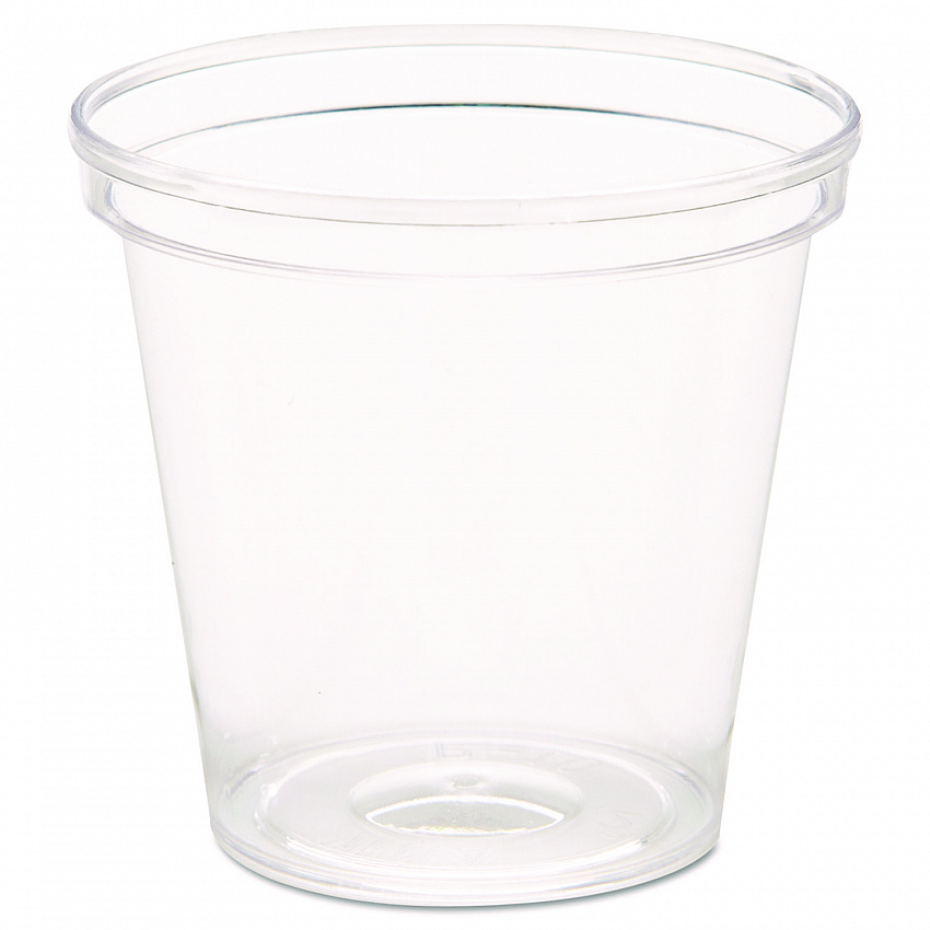 Comet Plastic Portion/Shot Glass, 1 oz, Clear, 50/Pack, 50 Packs/Carton (P10)