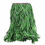 Super Stitch Blend Mop Heads, Cotton/Synthetic, Large, Green 6/Carton (D213GRE)