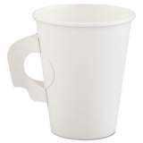 Dart Single-Sided Poly Paper Hot Cups with Handles, 8 oz, White, 50/Bag, 20 Bags/Carton (378HW)
