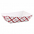 Paper Food Baskets, 3 lb Capacity, 7.2 x 4.95 x 1.94, Red/White, Paper, 500/Carton (0425)