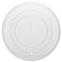 Straw-Slot Cold Cup Lids, Fits 10 oz Cold Cups, Plastic, Clear, 100/Pack, 25 Packs/Carton (600TS)
