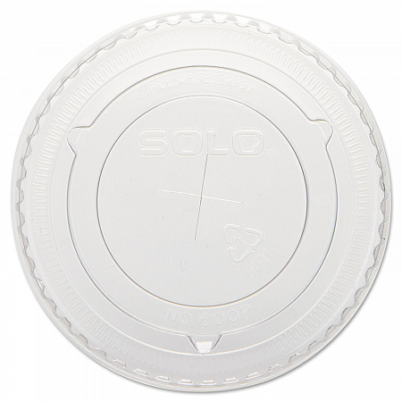 Straw-Slot Cold Cup Lids, Fits 10 oz Cold Cups, Plastic, Clear, 100/Pack, 25 Packs/Carton (600TS)