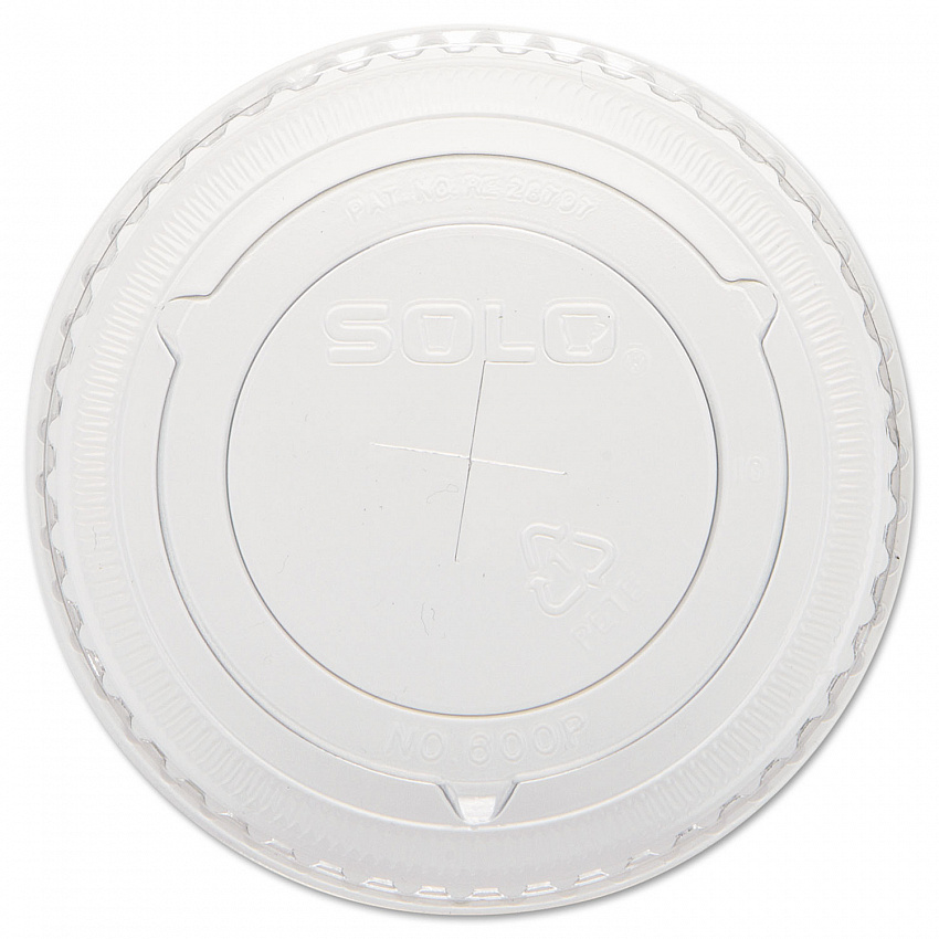 Straw-Slot Cold Cup Lids, Fits 10 oz Cold Cups, Plastic, Clear, 100/Pack, 25 Packs/Carton (600TS)